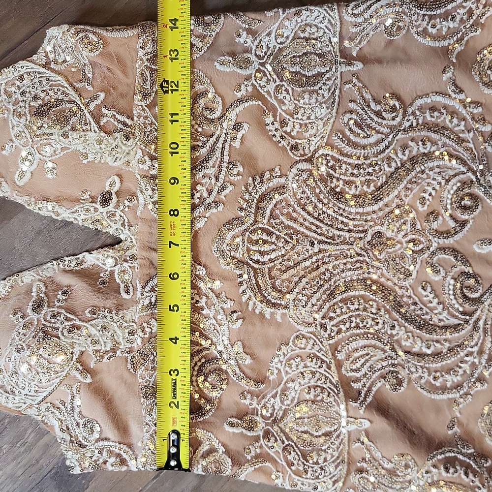 2/4 Free People Night Shimmer Lace & Sequins Sleeveless Lined Mini Dress - Picture 15 of 16
